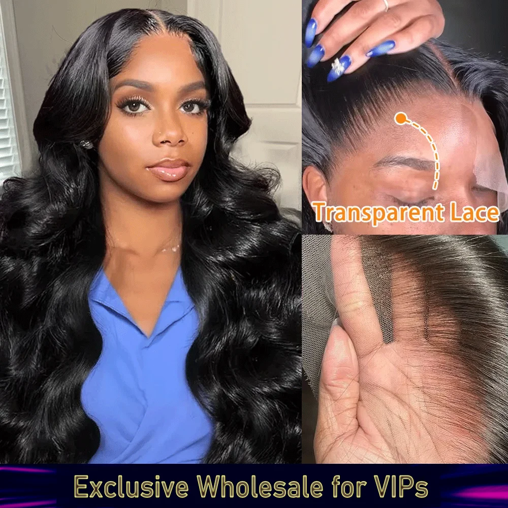 Black Pearl Body Wave Human Hair Wigs 13x6X1 Hd Lace Front Wigs For Black Women Pre Plucked Loose Wave Lace Front Wig image 3