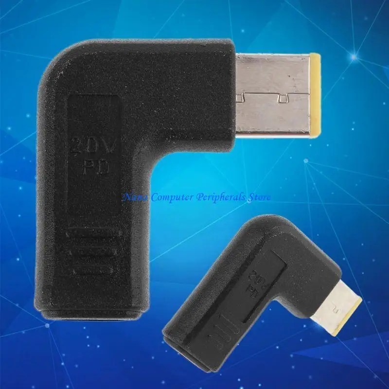 

F68C Charging Adapter Type-C Female to Square for DC Male Converter for Thinkp