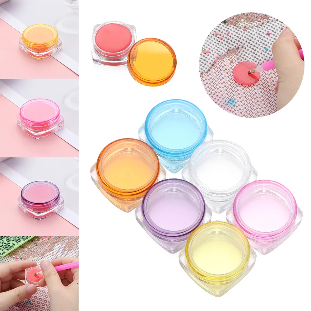 DIY الحرف تخزين الحاويات الشائكة الحفر الطين نقطة الحفر القلم الماس اللوحة الغراء الطين مسمار أدوات الرسم #1