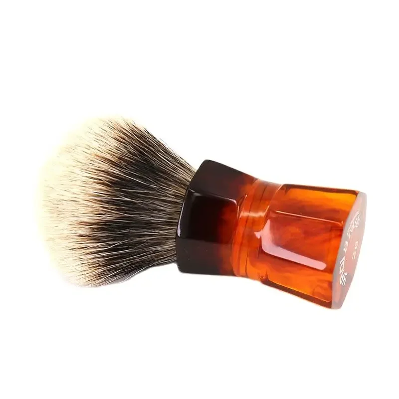 Yaqi-brocha de afeitar profesional para limpieza de barba, 26MM, para viaje portátil, Moka Express, dos bandas, pelo de tejón, brocha de afeitar para Barba