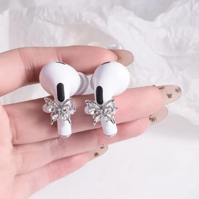 Earphone Rhinestone Headsets Ornament 1 Pairs Ear-Clip Accessories for Personalized Style Statement