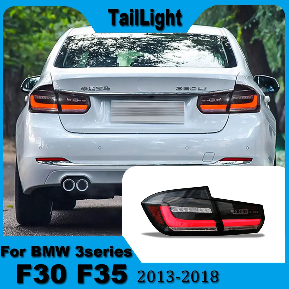 زوج مصباح ليد خلفي الجمعية لسيارات BMW F30 F35 3 Series 2013-2018 M3 320i 328i 328d LED الفرامل الخلفية الضوء الخلفي مصباح اكسسوارات السيارات