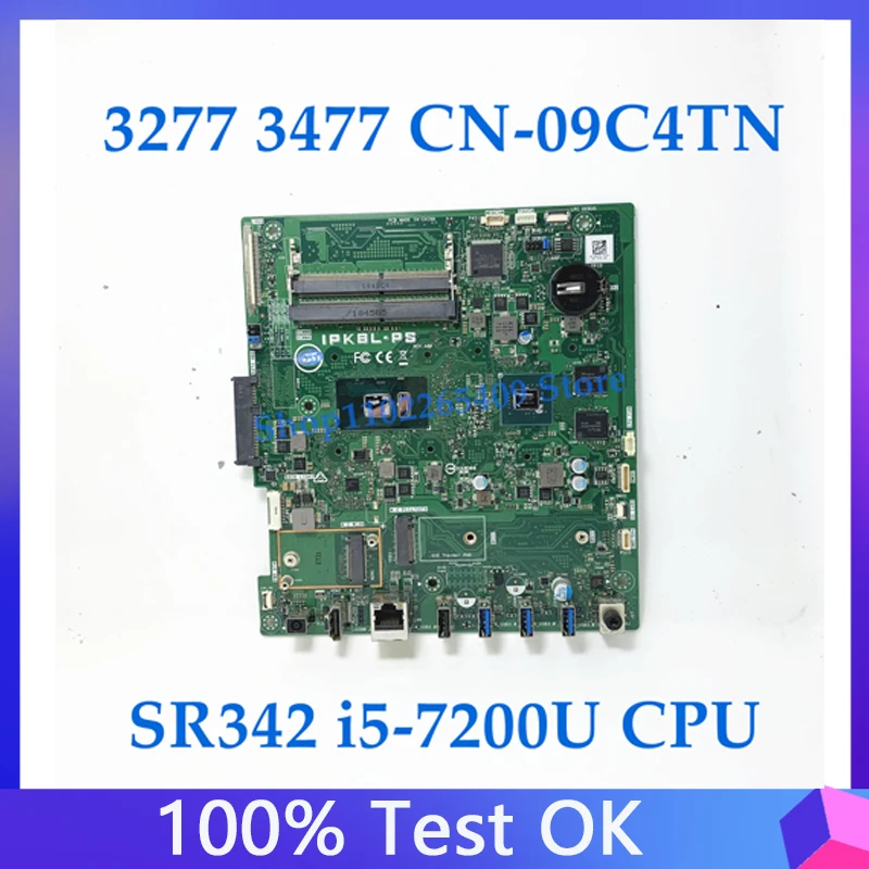 Mainboard CN-09C4TN 09C4TN 9C4TN For DELL 3277 3477 Laptop Motherboard N16V-GMR1-S-A2 With SR342 i5-7200U CPU 100% Working Well