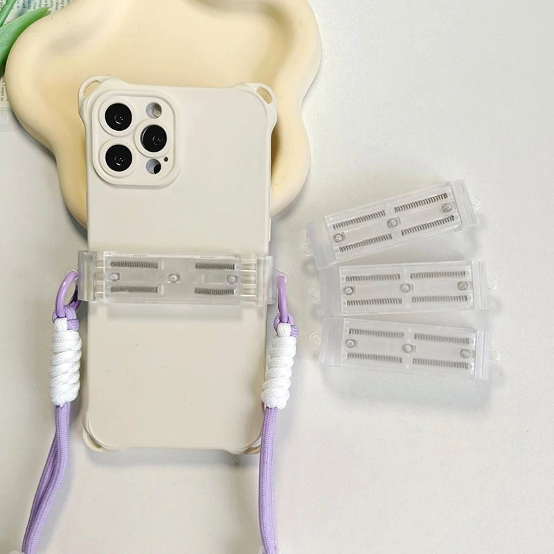 Adjustable Transparent Phone Back Clip Phone Fixed Frame Transparent Phone Clip Holder Phone Back Bracket