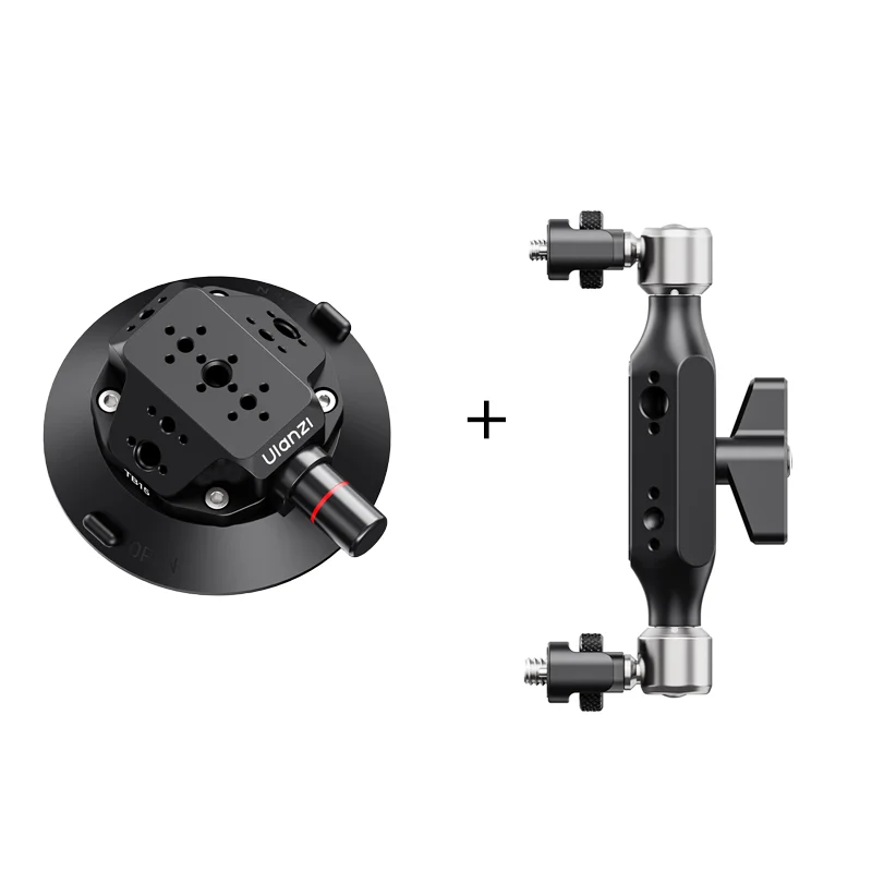 Ulanzi TB15 Camera Zuignap Autohouder Mount voor Gopro Insta 360 DJI Actie Camera Telefoon DSLR met 1/4 "3/8" 360 °   Verstelbaar - afbeelding 1