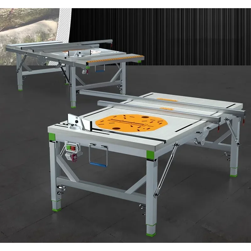 DIY Folding Lifting Work Saw Multifunctional Woodworking Workbench Electric Woodworking Table Saw Upside Down Sliding Table Saw