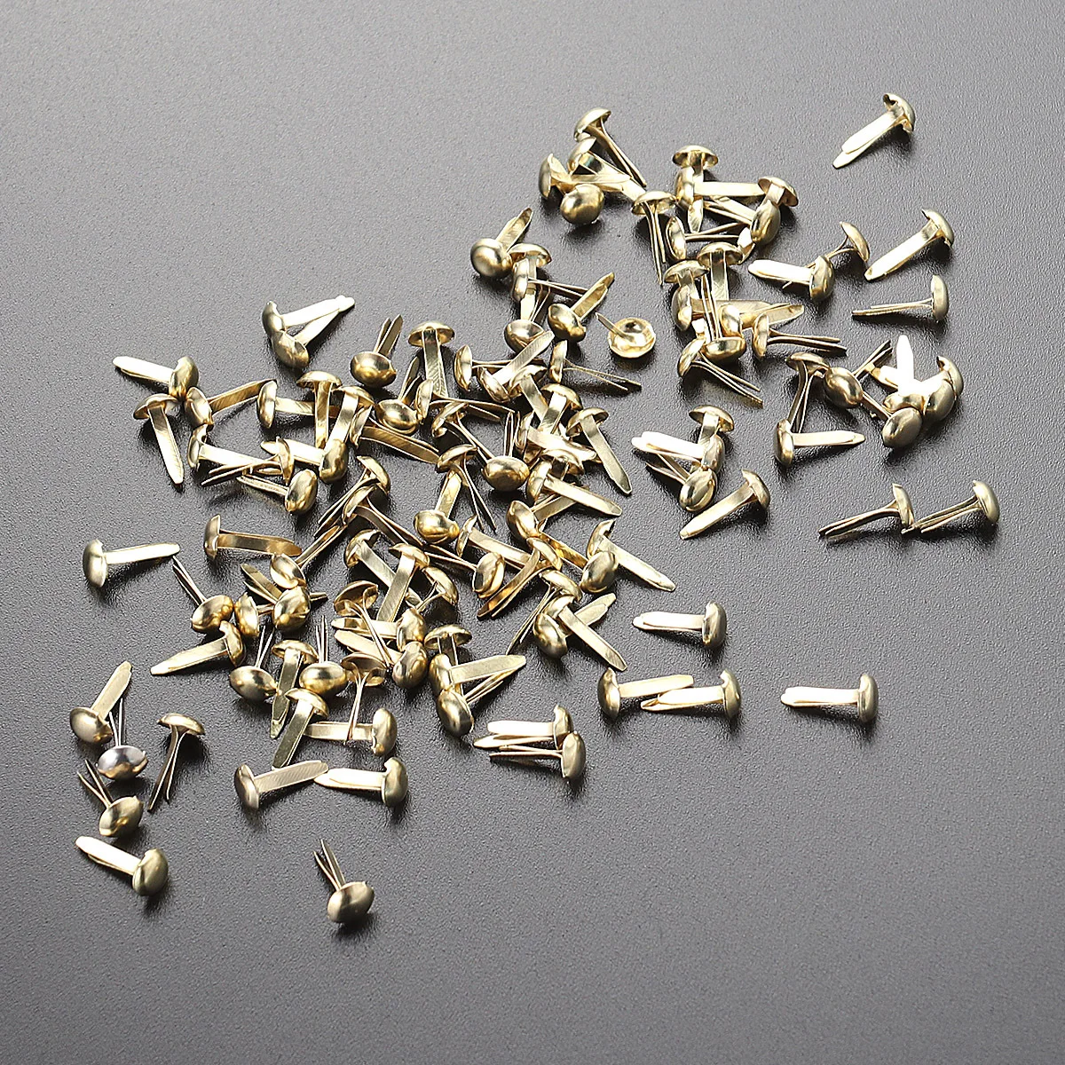 100 قطعة مشابك مستديرة صغيرة ألوان الباستيل دائم المعادن سكرابوكينغ الحرفية Brads DIY بها بنفسك صور الشريط تنظيم 5.5x11mm