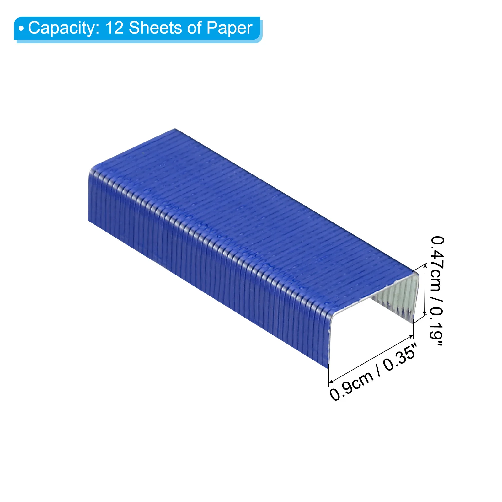 Imagem -02 - Grampos Azul Criativo Grampo de Metal para Grampos Escritório Papelaria Escolar Material de Encadernação 10 Mini 16 Comprimento Pacote de 6000 Pcs