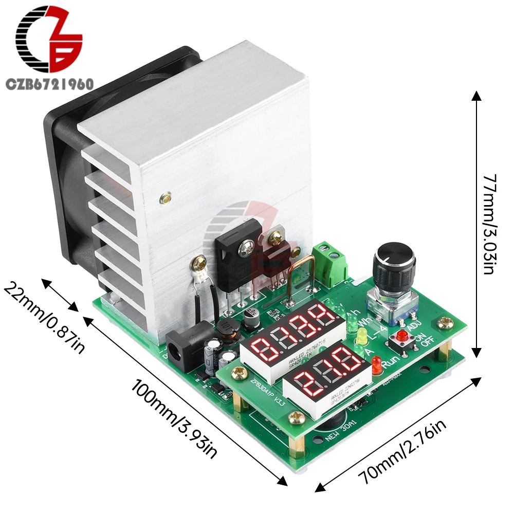 

110W 30V Battery Capacity Tester USB Voltage Tester Constant Current Electronic Load Power Discharge Tester Power Supply Monitor