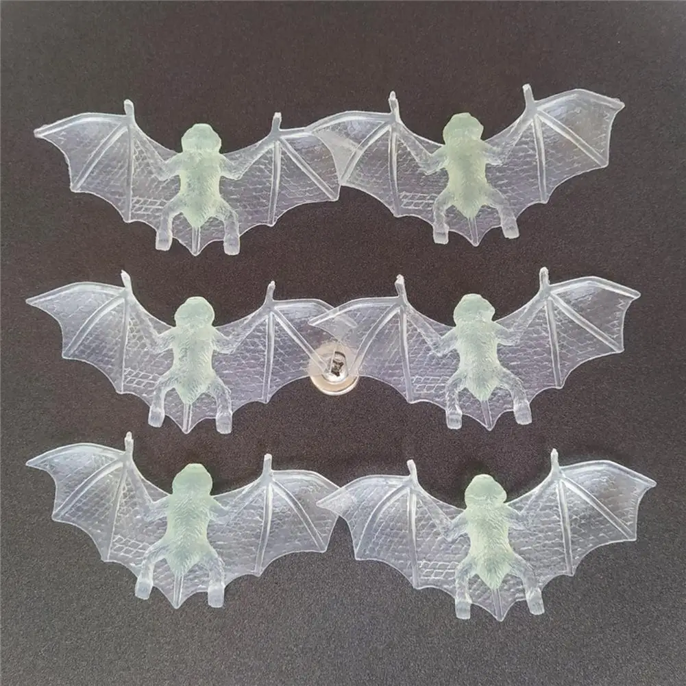 Fake Bat Fine Workmanship Simulation Bat Mini Tricky Props  Delicate Halloween Luminous Effect Simulation Bat