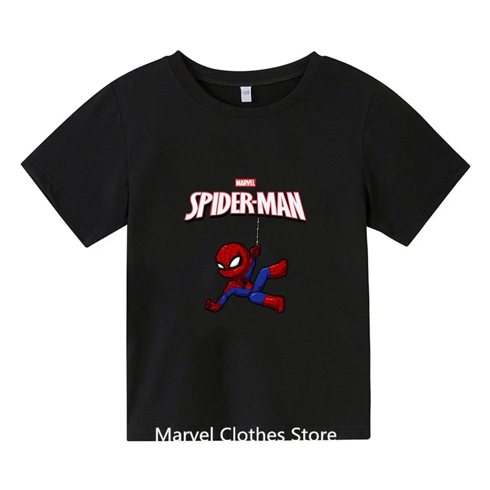 2 3 4 5 6 7 8 9 Year Boys Spiderman Tshirt Kids Clothes Boys T-shirt  Girls Clothes Boys Kids T-shirt Fashion Tops