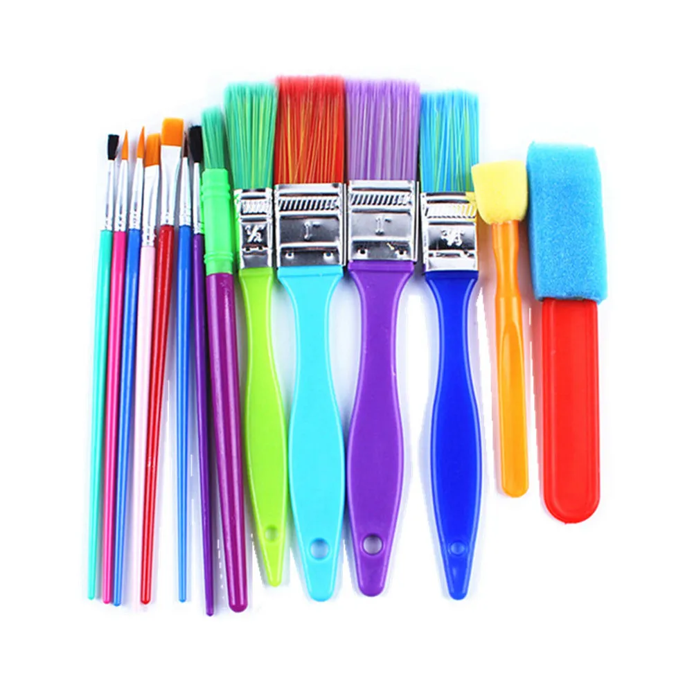 15-in-1 's Art Painting Kit Sponge Brushes Set for Ages 3-12 Safe Educational Painting Supplies for Watercolor