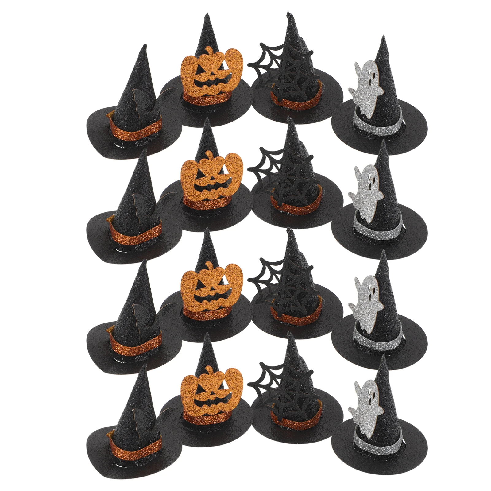 

24 Pcs Halloween Party Decorations Wedding Cake Bottle Cap Wizard Hat for DIY Crafts