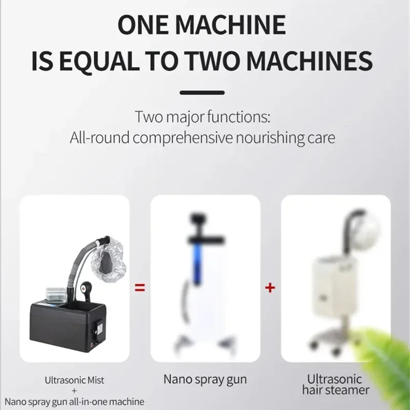 2024z Professional Salon Desktop Portable-Mounted Hair Care And Smoothing Micro Mist Hair Steamer for Oil & Dye & Natural Hair