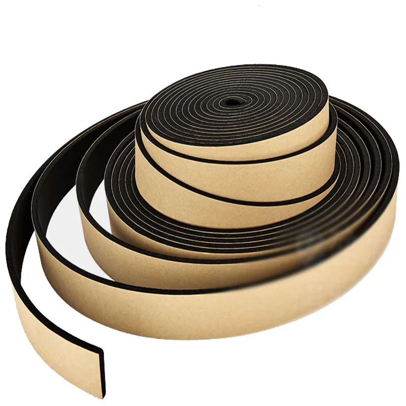 

EPDM With Adhesive Sponge Strip Self-adhesive Foam Rubber Strip Sealing Strip For Electrical Cabinets Doors Windows