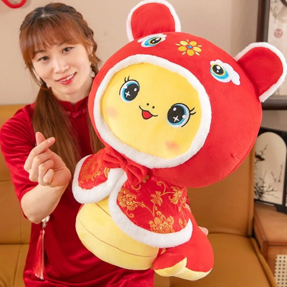 

Big Eyes Snake Year Plush Toy Chinese Style The God of Wealth Wealth Snake Year Mascot Toy PP Cotton Soft