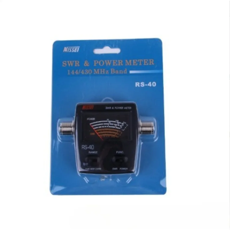 Original NISSEI RS-40 SWR Power Meter VHF UHF for Two Way Radio & Antenna Long Range Watt Pointer Type Protable Tester