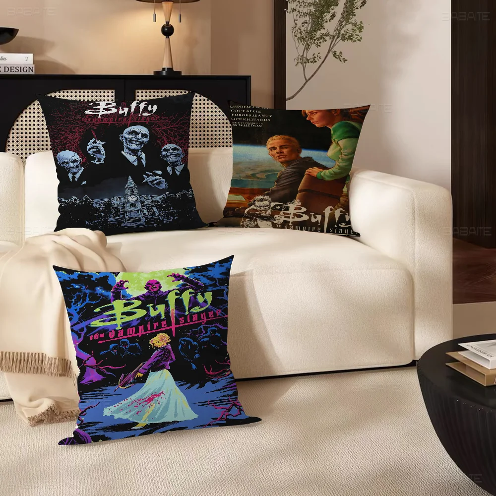 Movie Buffy The Vampire Slayer Cushion Cover Inches Farmhouse Decor Home Throw Pillow Covers For Couch Decorations