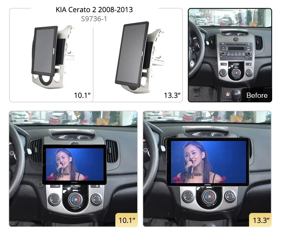 TS10 Android 10.0 CarPlay Car Radio Auto for KIA Cerato 2 2008-2013 with 13.3