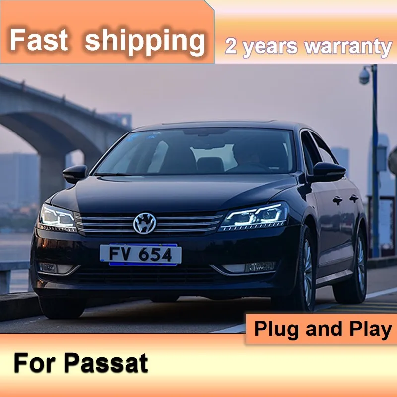 

Автомобильные аксессуары для VW Passat B7 фары US Version 2012-2016 Passat B7 фары головного света светодиодный ные DRL D2H динамический сигнал поворота