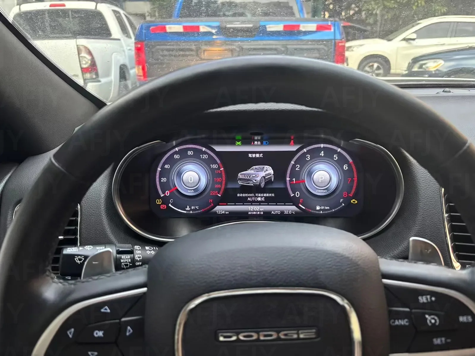 أداة العنقودية الرقمية للسيارة دودج دورانجو 2008 2009 2010 ~ 2021 لوحة القيادة Carplay عرض مقياس سرعة قمرة القيادة الافتراضية #5