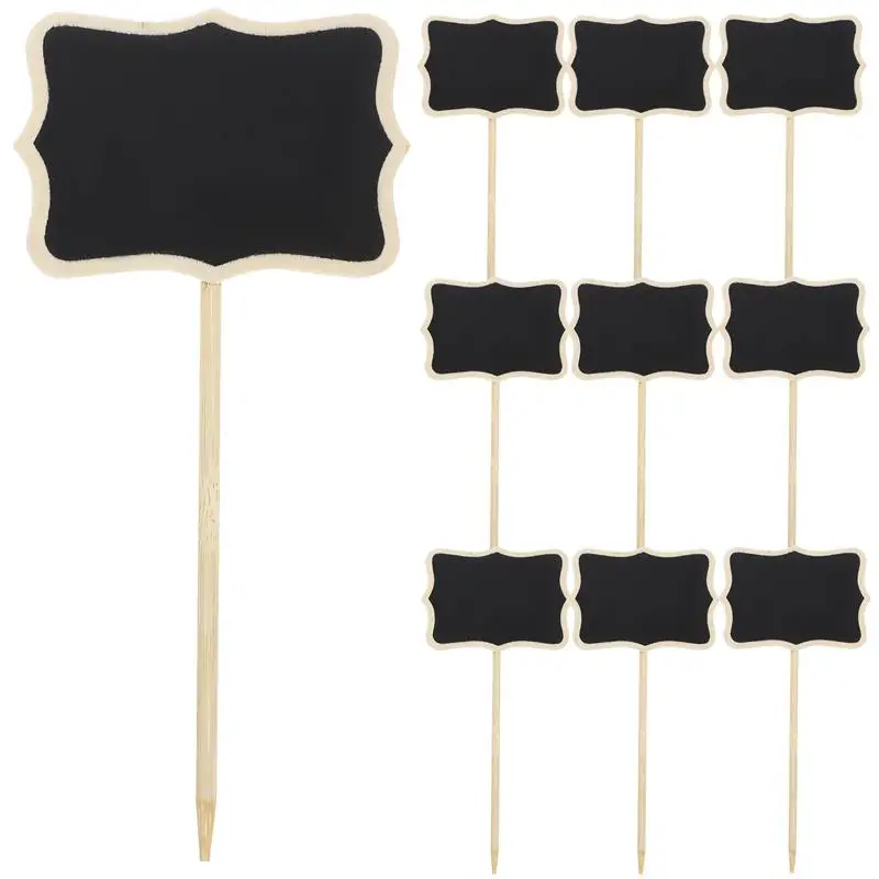 10pcs Mini Chalkboards Blackboard for Message Board Signs Chalk board Price Tags Plant Tag Blackboard for Home and Garden