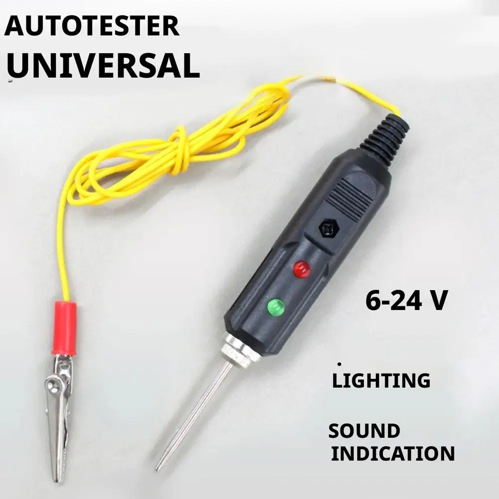 Car Voltage Tester Pen 6V-24V DC, Automotive Circuit Electrical Tester with Test Probe Needle, for Fuse Relay Light Diagnostic