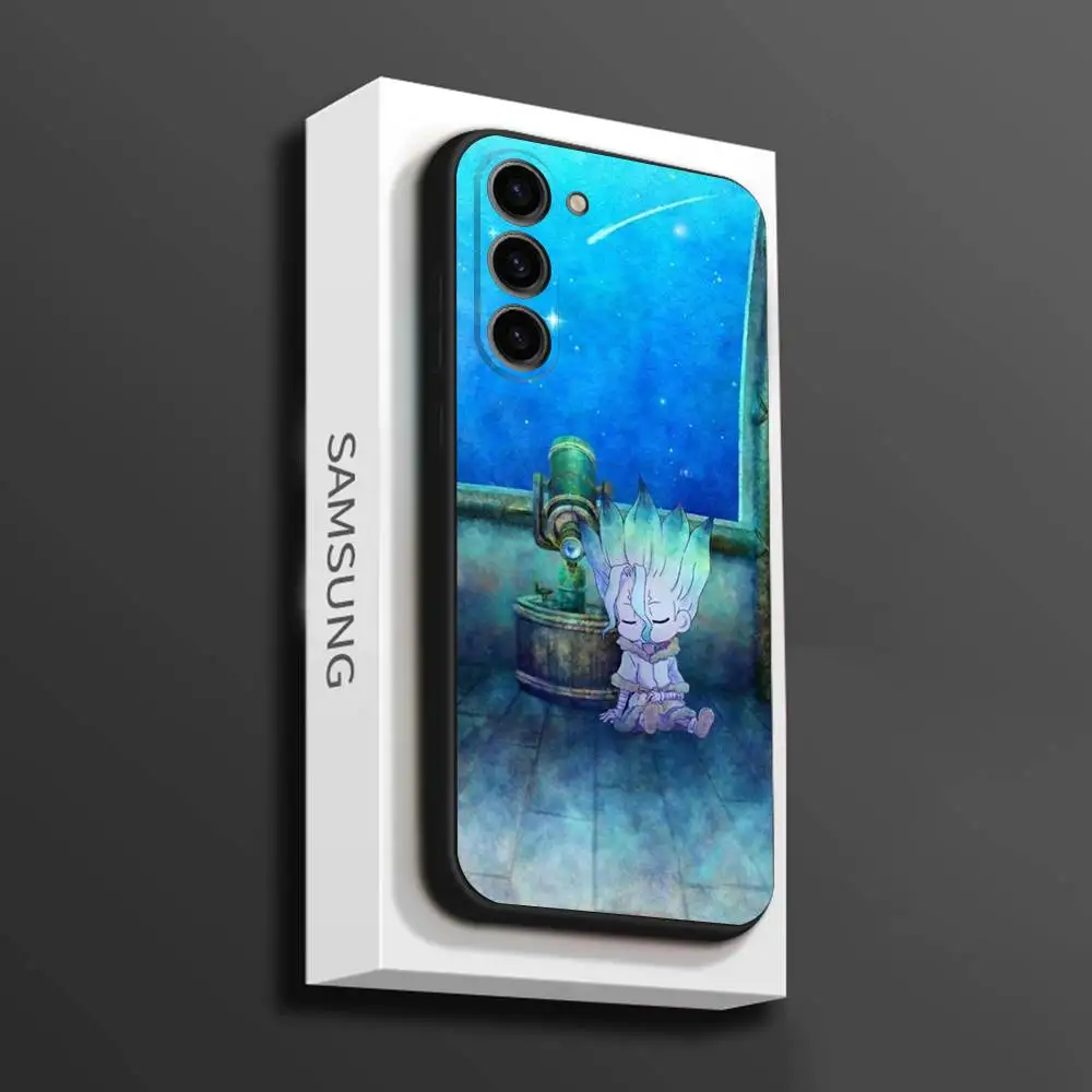 Funda de teléfono Senku l-Ishigami DR S-Stone para Samsung Galaxy A 73,72,51,53,52,71,22,5G,Note,J7,8,9 funda negra suave