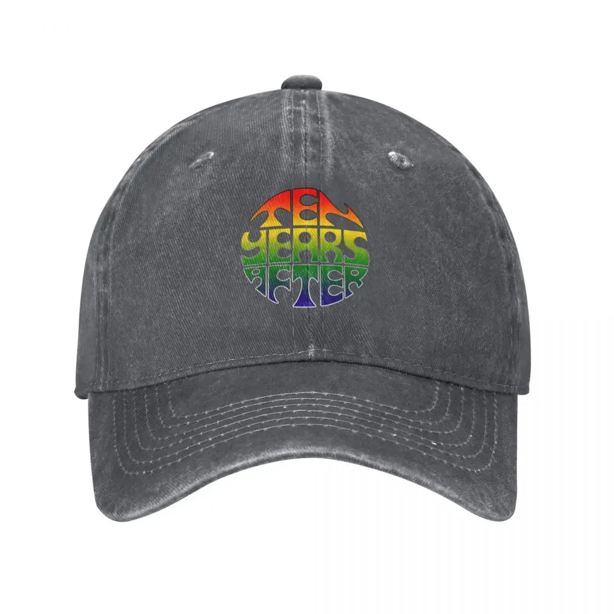 

Ten Years After: Rainbow Logo Baseball Cap golf hat genuine Fishing cap Trucker Hat Bobble Hat For Women Men's
