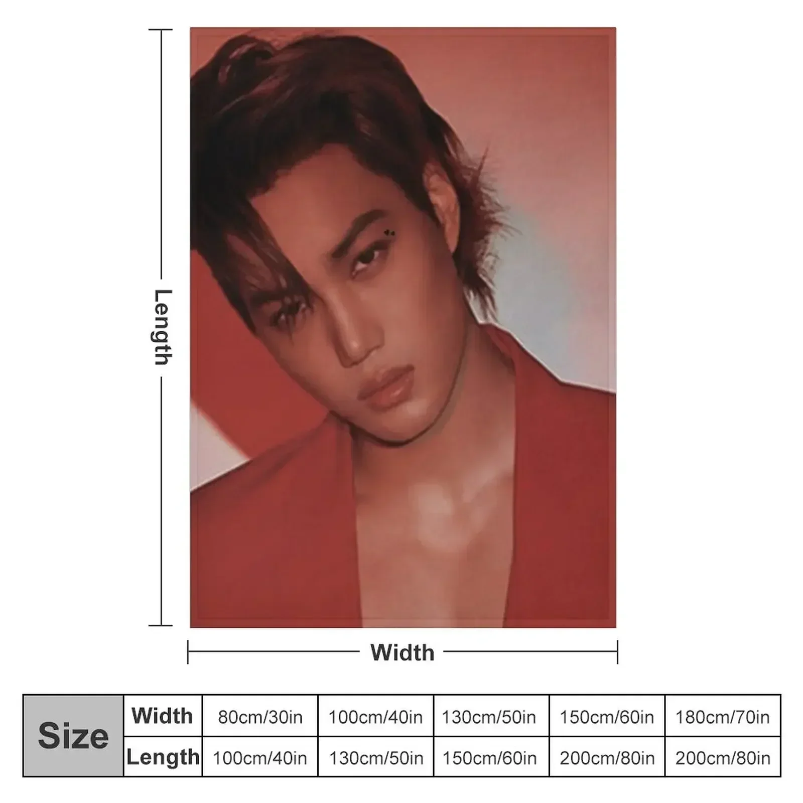 kai (love shot) Throw Blanket Soft For Sofa Thin Hairy Plush Hair Plaid on the sofa Blankets