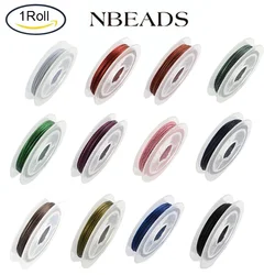 NBEADS Stainless Steel Bead String Wire Tarnish Resistant Steel Wire Necklace Bracelet Making 10-100m/roll 32-328 Feet 0.38MM
