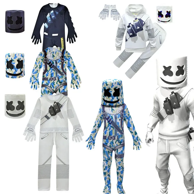 

DJ Halloween Costumes Jumpsuits Kids Clown Cosplay Clothes Halloween Christmas Costume Party Game Cosplay Fortnites Costumes