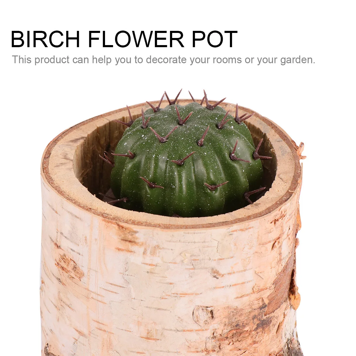 

Wooden Flower Pot Handmade Birch Planter For Succulents Cactus Small Plants Indoor Outdoor Garden Decoration Bonsai Pots