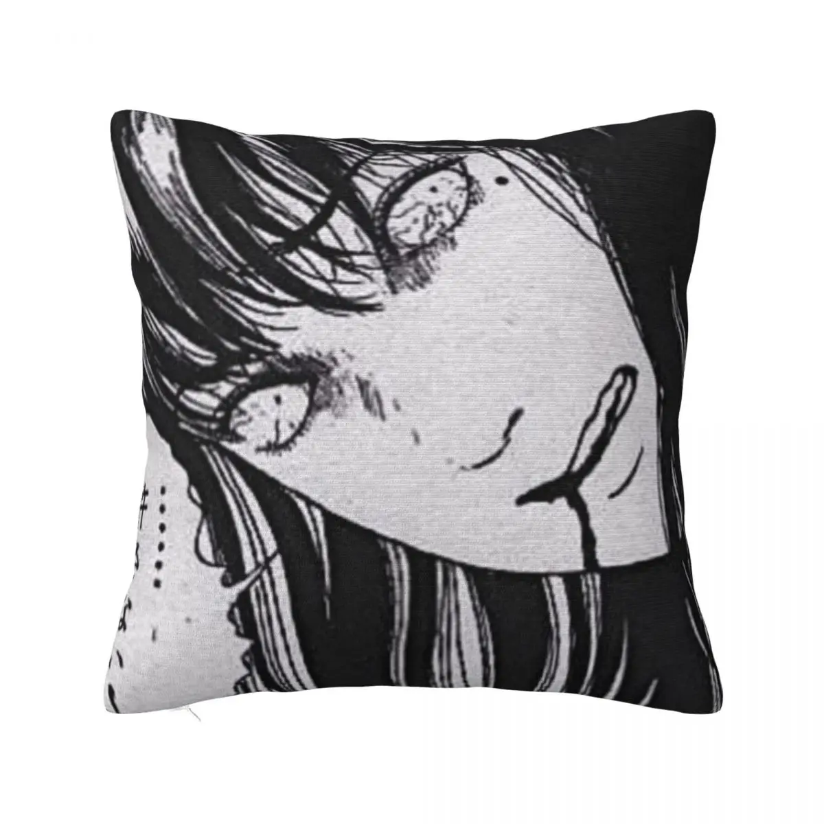 Tomie Horror Junji Ito Pillowcase Printed Polyester Cushion Cover Decor Pillow Case Cover Home Square 45X45cm