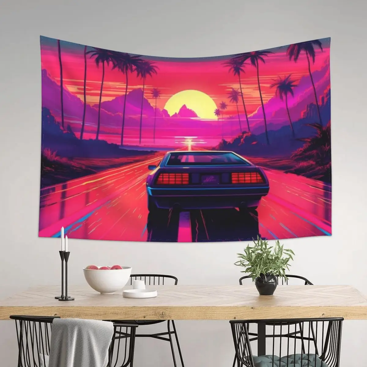 

Synthwave Sunset Drive Retro Tapestry Custom Aesthetic Room Decorations Room Decor Aesthetic Decoration Bedroom Tapestry