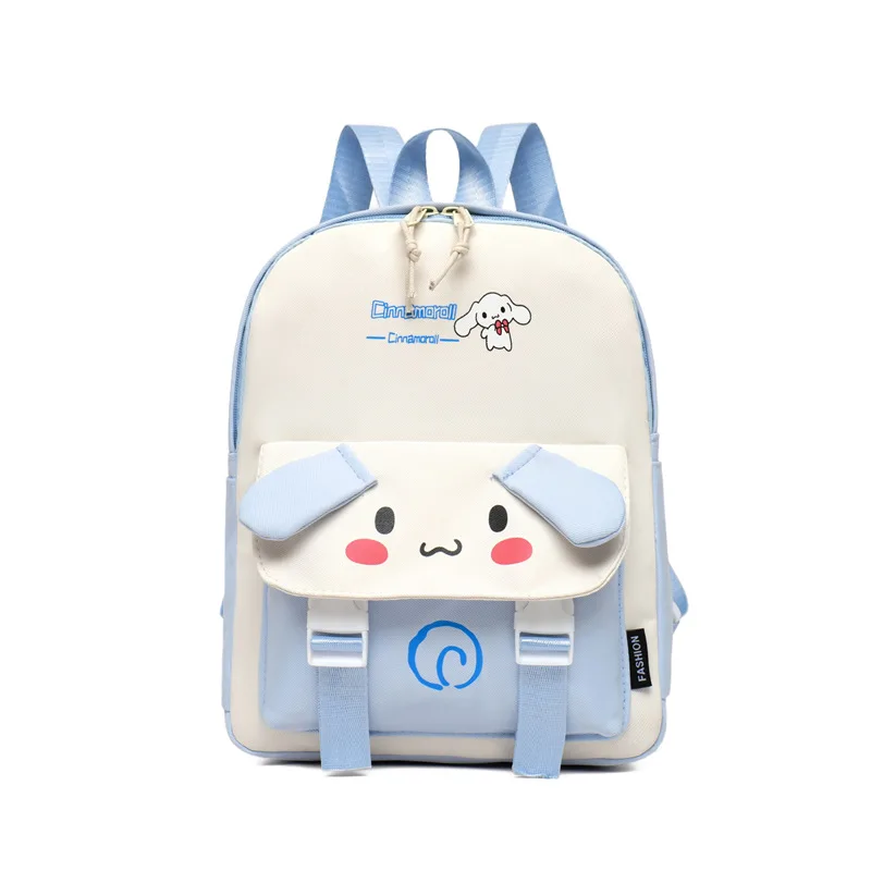 

Sanrio Backpack Featuring Kuromi My Melody Cute Blue Cartoon Anime School Bag for Children Boys Girls