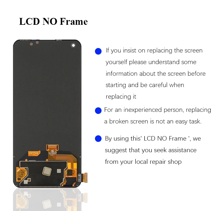 AMOLED/TFT For OnePlus Nord CE 5G LCD display screen touch screen digital converter assembly replacement EB2101, EB2103 LCD