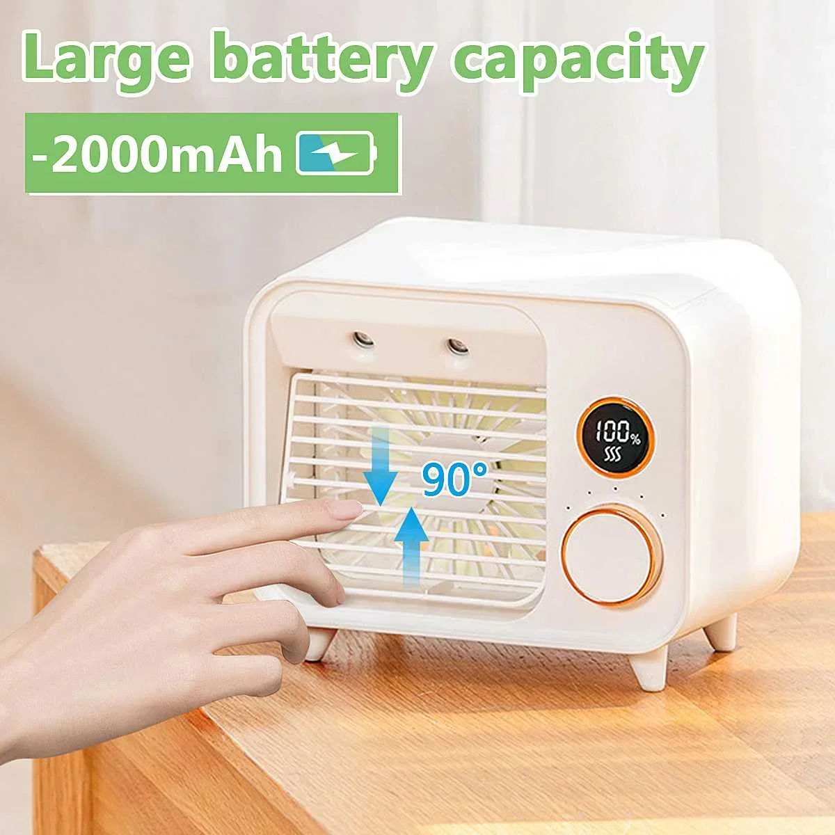 5 スピードポータブルミニエアコン空気クーラースプレー水冷ファン加湿器 LED ライトデスクパーソナル AC ファンオフィス用