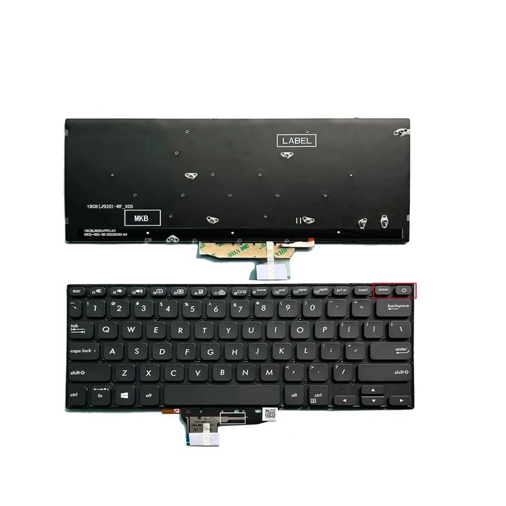 Imagem -02 - Xin-teclado para Notebook Retroiluminado Russo-eua Asus Vivobook S14 S430 S430f S430fa S430fn S430u S430ua X430 X430f X430u
