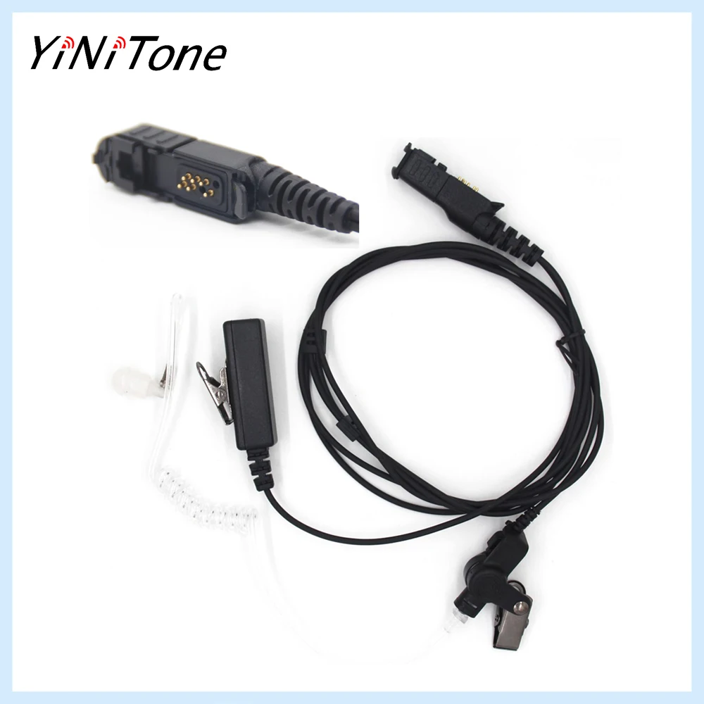 

Наушник для гарнитуры Walkie Talkie PTT для Motorola XIR P6620, XPR3300 — воздушная трубка, сетчатый микрофон, удобная посадка, шумоподавление