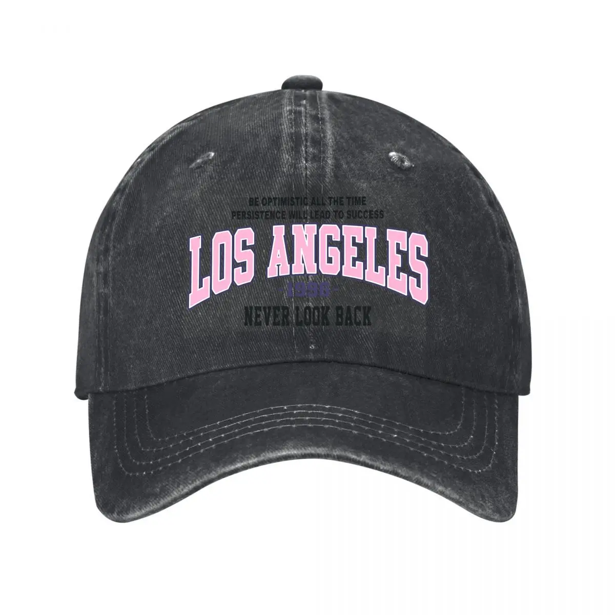 Los Angeles 1996 Be Optimistic Persistence Success Never Look Back New Vintage Washed Cotton Baseball Cap Sun Hats