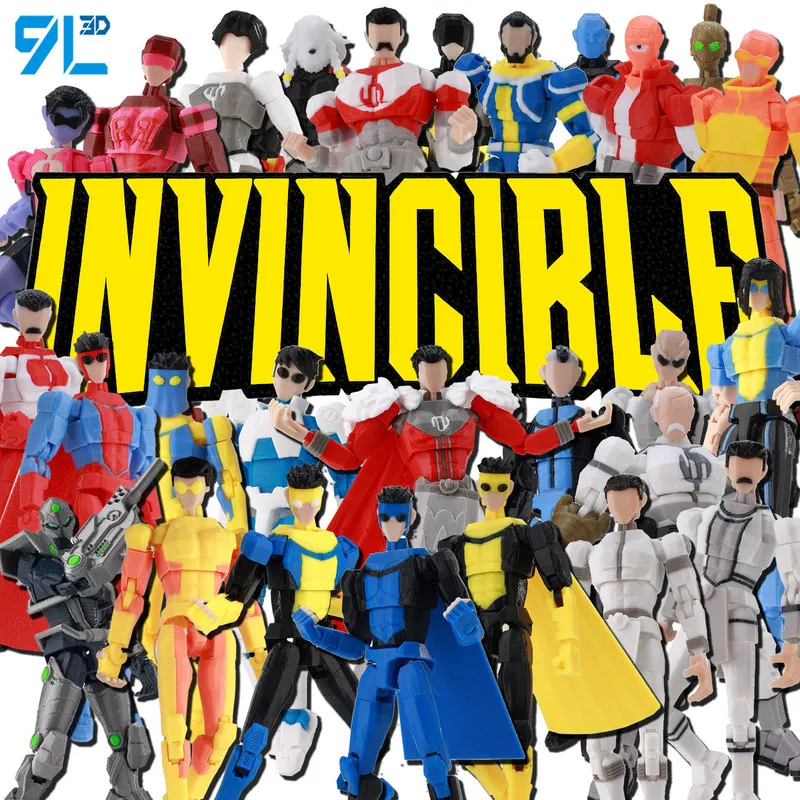 Figura de acción 3D Invincible Omni Man Titan 13, juguete coleccionable articulado con múltiples puntos de articulación impreso en 3D, regalo para fanáticos de cómics estadounidenses.
