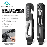 ZOYOSPORTS  High Strength Nylon Multifunctional Bicycle Tire Levers Portable Hex Wrench Set Ratchet Wrench Kit Bike Accessories