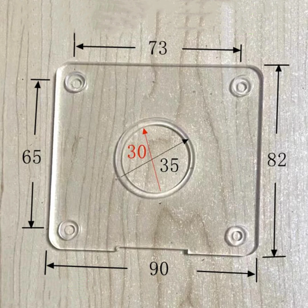 Set of Round Base Plate + 10PCS Brass Router Template Guide Bushings With Drilled Holes For BOSCH GKF550