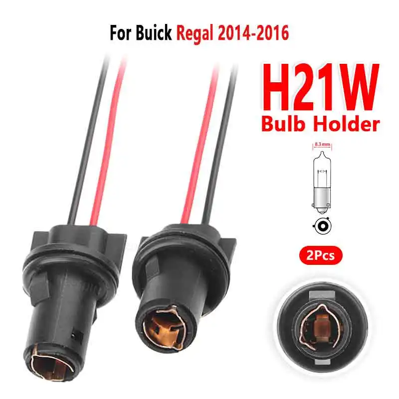 For Buick Regal Fog Light Socket H21W BAY9S Bulb Holder Car Lamp Base Accessories 2014 to 2016 2 Pcs