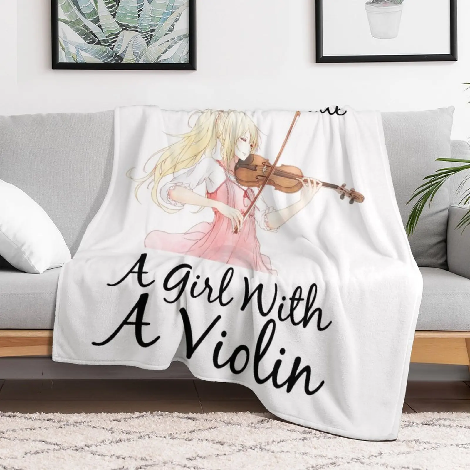 never underestimate a girl with a violin gift for girls who play violin music lovers Throw Blanket Hairys Blankets