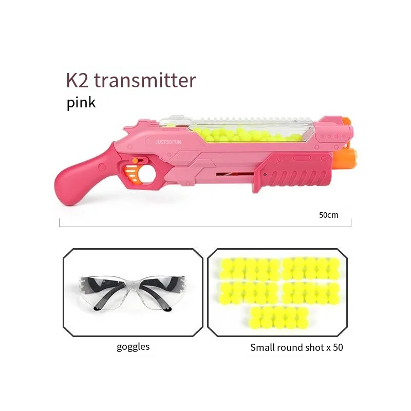 50 cm long K2 soft projectile launcher Hand pull large magazine Soft projectile gun toy model boy toy