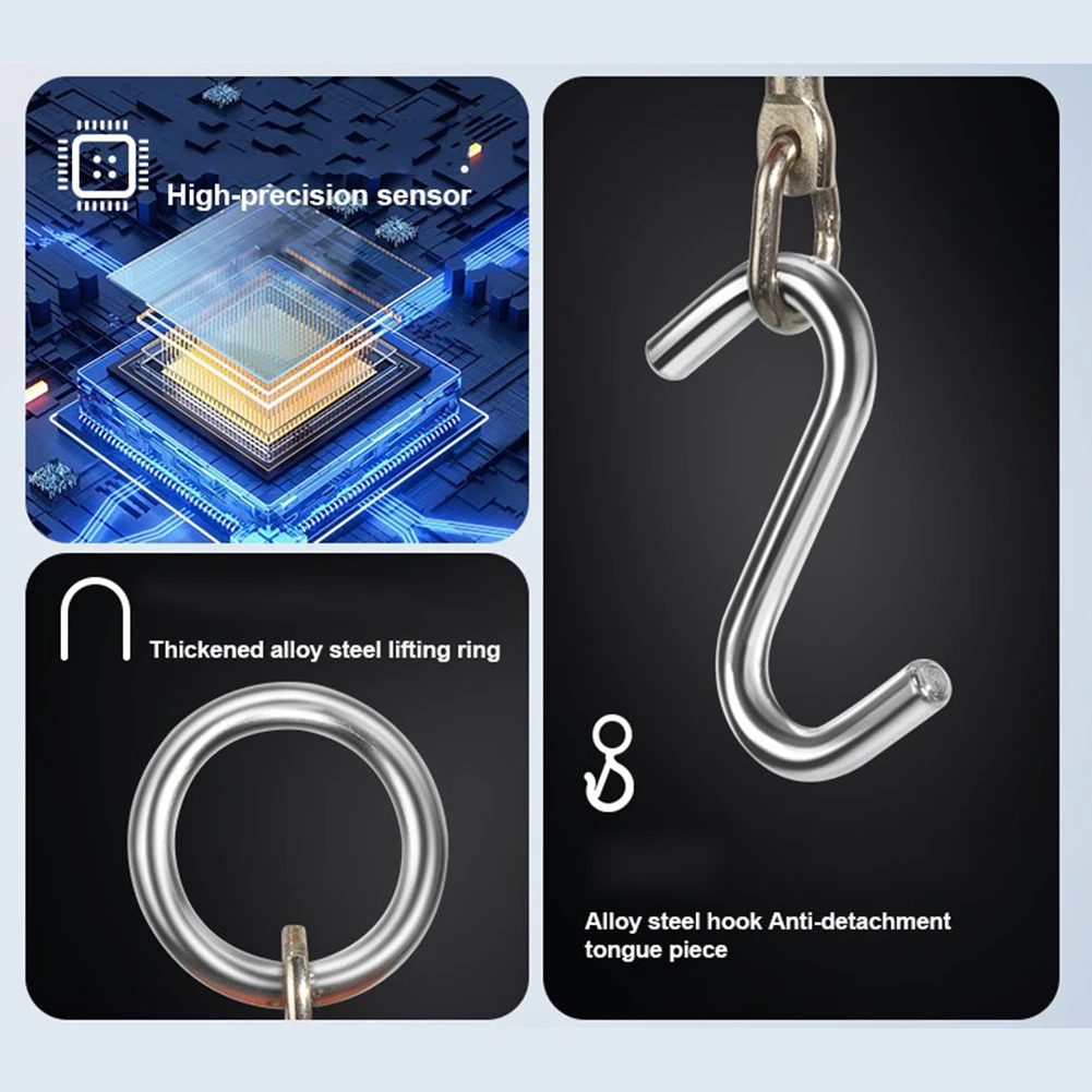 

LED Dual Display Crane Scale with Data Storage Tare Zeroing Unit Switching and Construction for Heavy Load Weighing