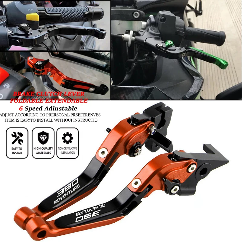 Fit For 390 Adventure R 390 Enduro R 390 SMC R 2025-2026 Folding Extendable Brake Clutch Levers Motorcycle Accessories