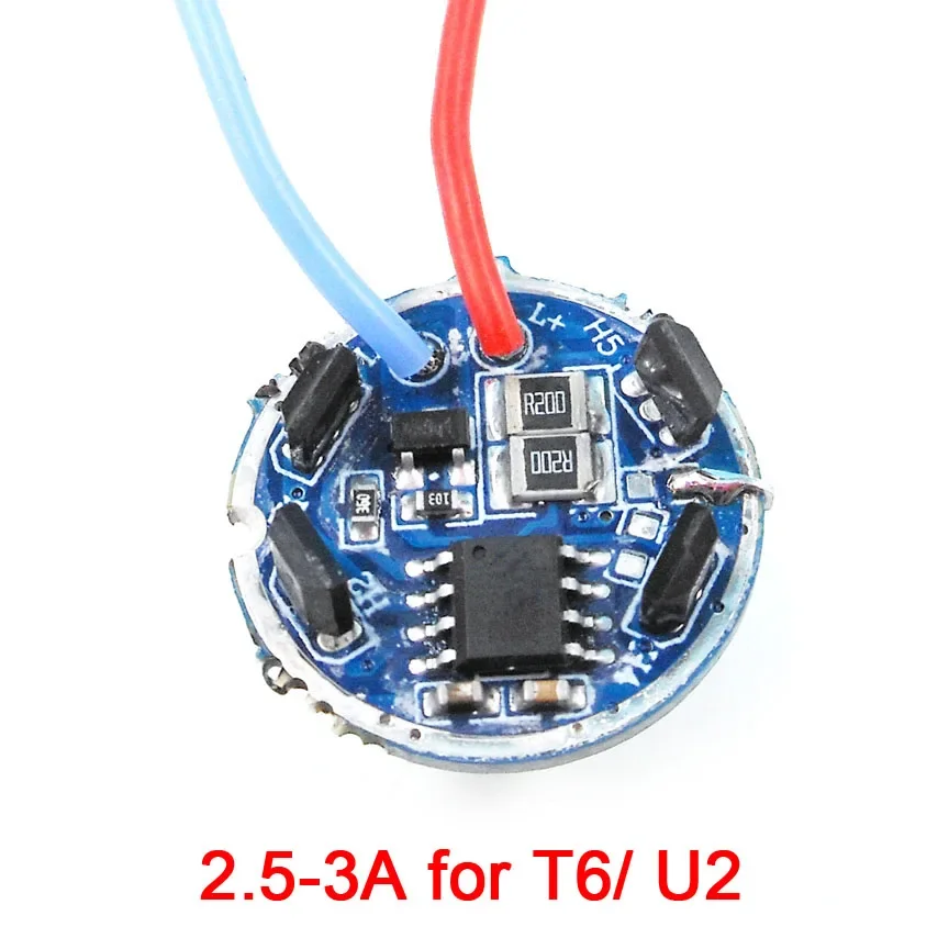 JYL-9803 Magnetic Control Flashlight Drive Board 5 Modes PCB Plate for 1 Piece 18650 Lithium Battery T6/XPE